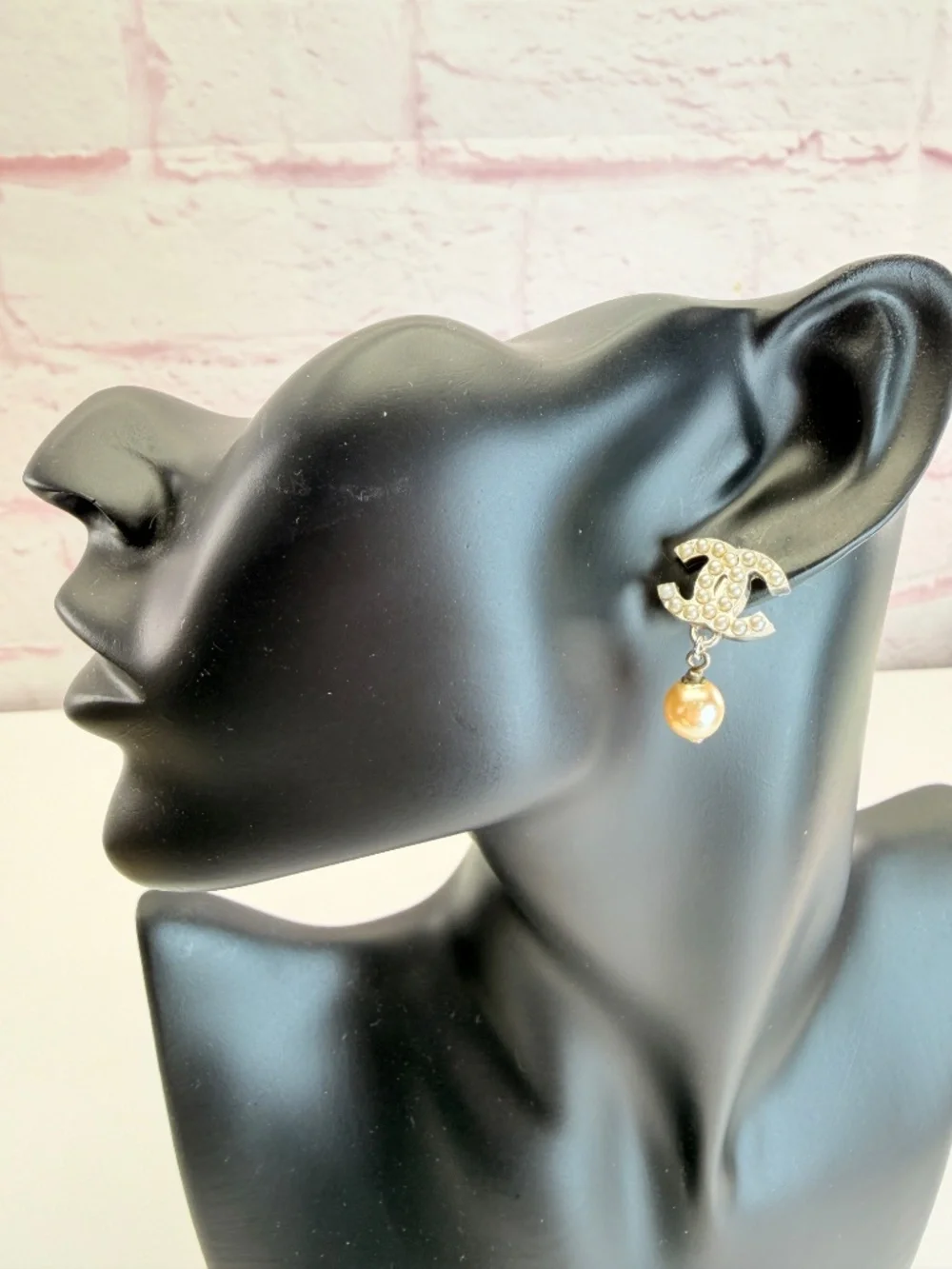 Chanel Pearl CC Drop Earrings